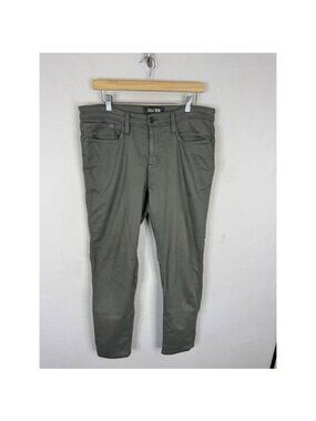 DU/ER No Sweat Pants N2X Slim Fit Olive Green Performance Trousers 33x30 Mens